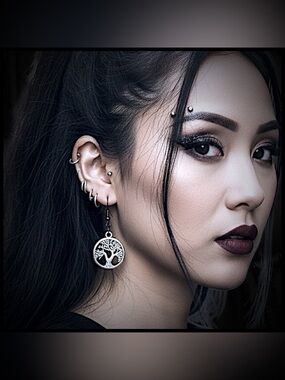 5 For $25💫Silver Filligree Tree of Life Earrings